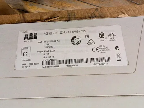 ABB ACS580-01-023A-4+OJ400+P922 AC Drive 10HP 480V VFD Variable Frequency Invert 2