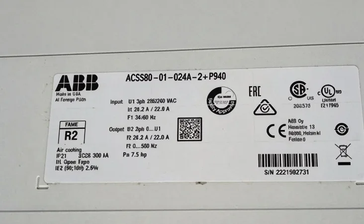 ABB ACS580-01-024A-2+P940 AC DRIVE 4