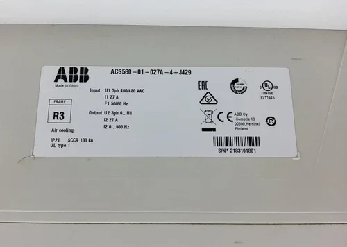 ABB ACS580-01-027A-4+J429 2