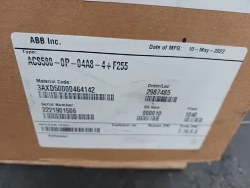 ABB ACS580-01-04A8-4+F255 Ac Drive 3 HP ACS580-0P-04A8-4+F255 3