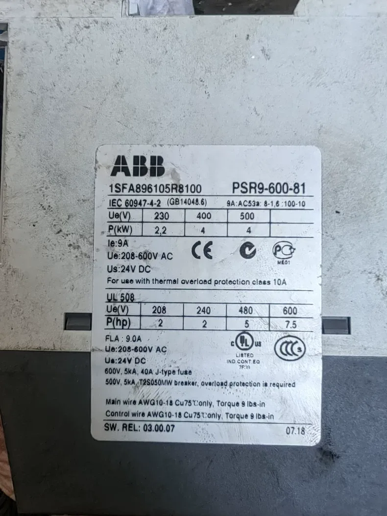 ABB PSR9-600-81 Soft Starter 24 V DC 2