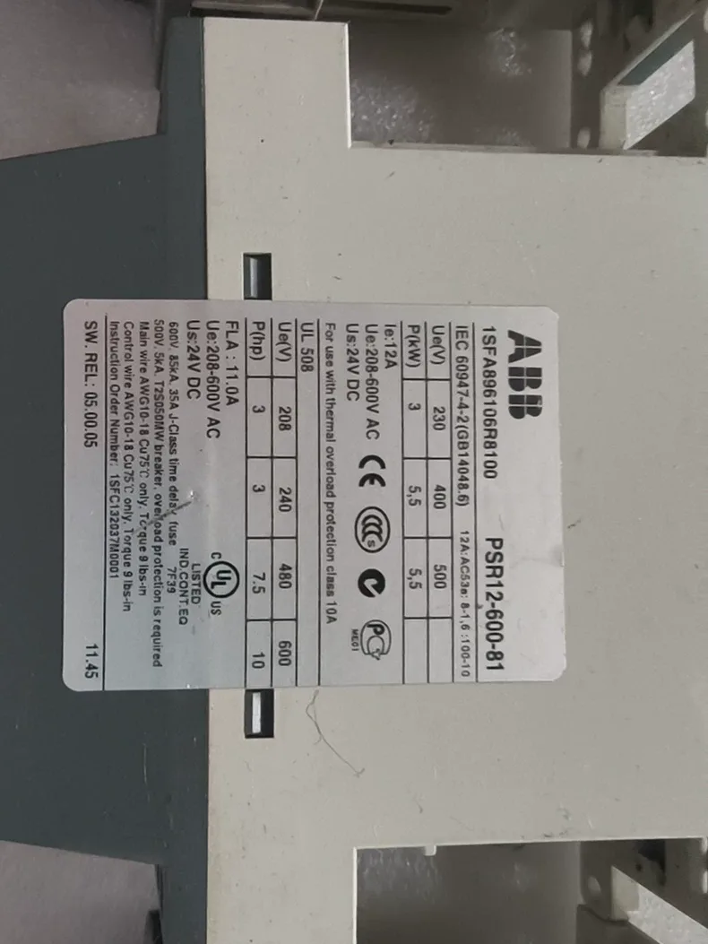 ABB PSR12-600-81 Soft Starter 24V DC 5