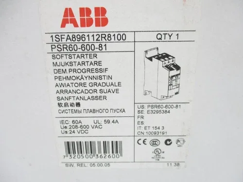 ABB 1SFA896112R8100 PSR60-600-81 600VAC 60A 4