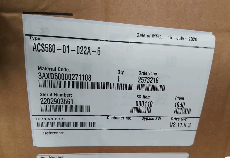 ABB ACS580-01-022A-6 ACS58001022A6 2