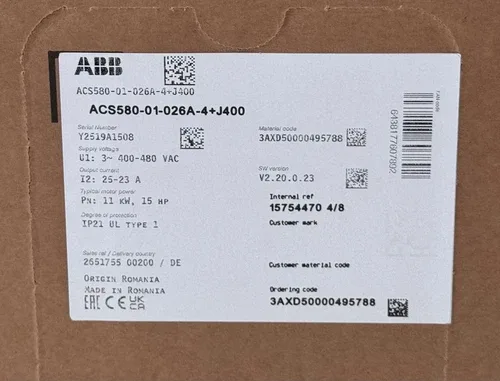 ABB ACS580-01-026A-4+J400 Processor 2