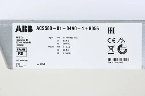 ABB Frequency Inverter ACS580-01-04A0-4+B056 4