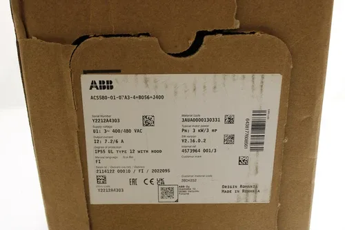 ABB ACS580-01-07A3-4+B056+J400 Inverter HT