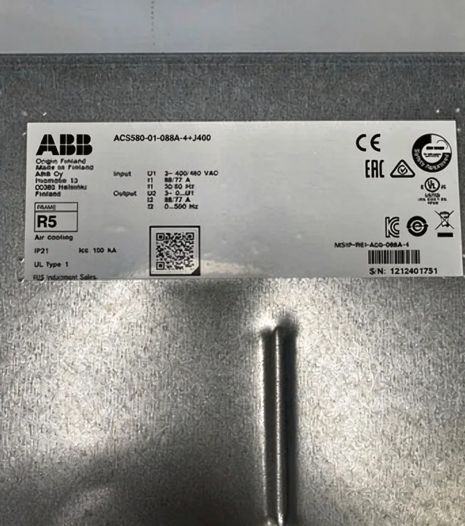 ABB ACS580-01-088A-4+J400 45kW 88A 3P 380-480V VFD with Control Panel 3