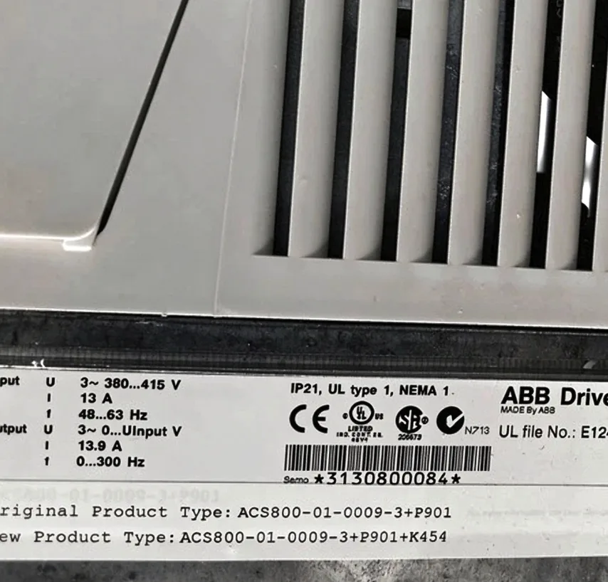 ABB ACS800-01-0009-3+P901+K454 3130800084 Inverter 2