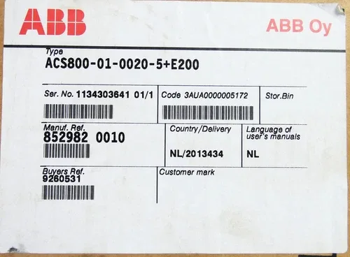 ABB ACS800-01-0020-5+E200 With 3