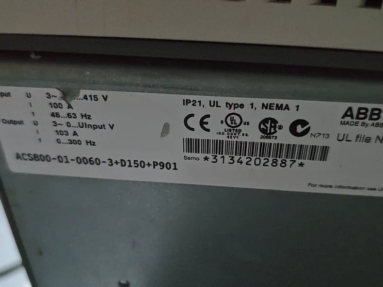 ABB ACS800-01-0060-3+D150+P901 Inverter 3