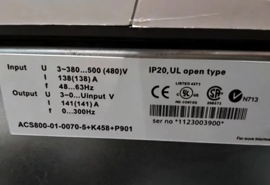 ABB ACS800-01-0070-5+K458+P901 Frequency Converter MS 2
