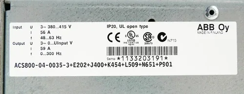 ABB ACS800-04-0035-3+E202+J400+K45+L509+N651+P901 30kW Frequency Inverter 2