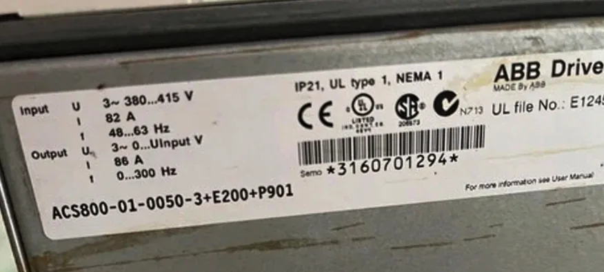 ABB ACS800-01-0050-3+E200+P901 3