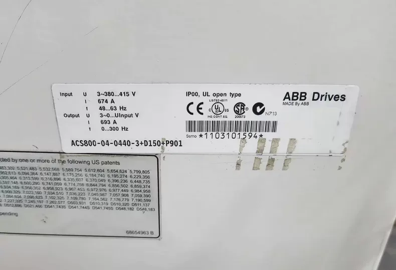 ABB ACS800-04-0400-3+D150+P901 Frequency converter 4