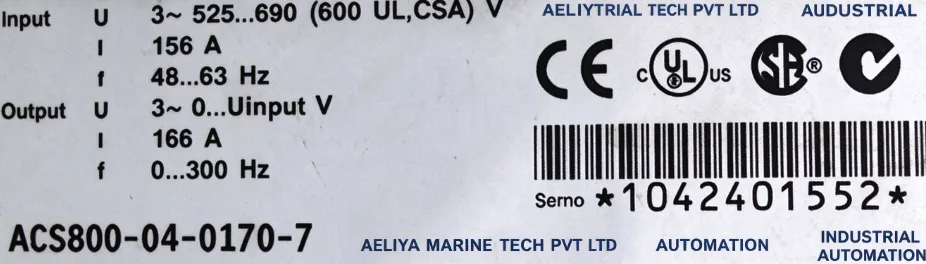 ABB ACS800-040-0170-7 SERVO DRIVE PARTS ONLY 2