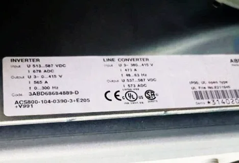 ABB frequency converter ACS800-104-0390-3+E205+V991 2