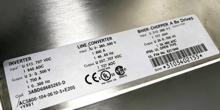 ABB ACS800-104-0610-5 Frequency converter By 3