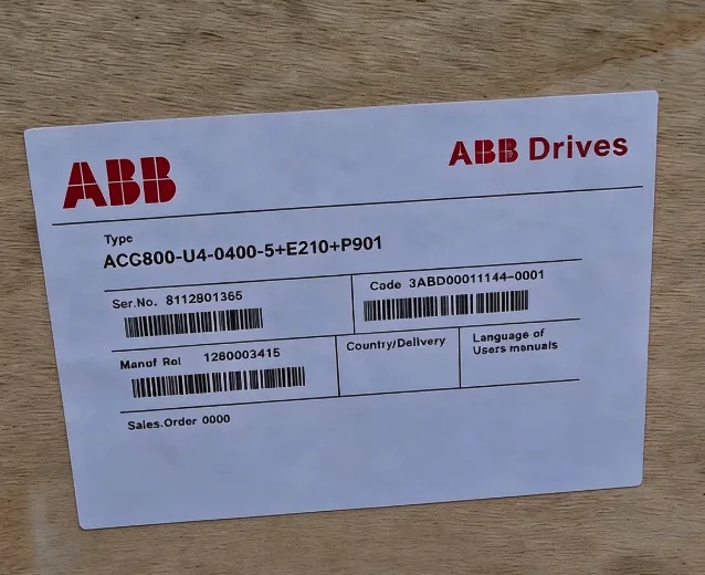 ABB ACS800-U4-0400-5+E210+P901 Frequency converter