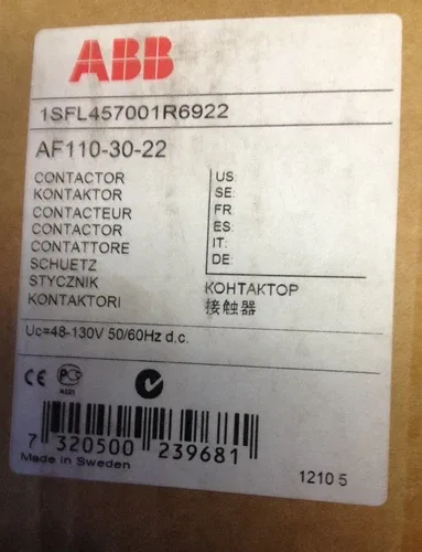 ABB Power Contactor AF110-30-22 55KW 48-130V/AC/DC AF 110-30-22 110V 2