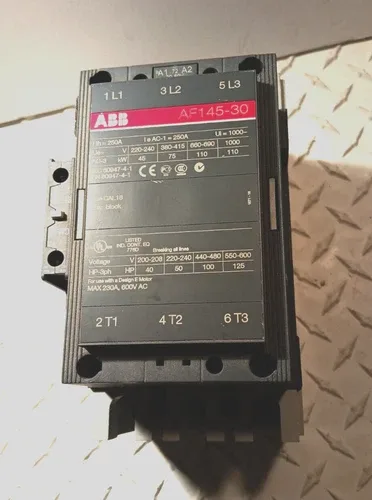 ABB AF145-30 250 Amp Contactor 100 Hp @ 480 Volt 20v-60v DC Coil