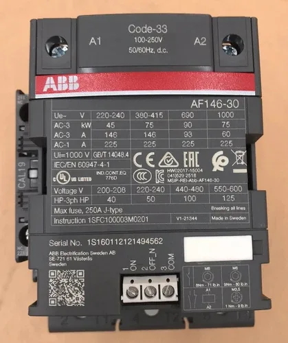 ABB HOUSTON AF146-30-11B-33 A-LINE CONTACTOR 225 AMP 2DAY BUY NOW 4