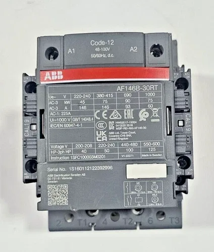 ABB contactor AF146B-30RT coil 48-130V ACDC 100HP 225A