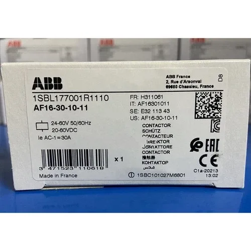 ABB AF16-30-10-11 24-60V 50-60HZ Three stage contactor 3