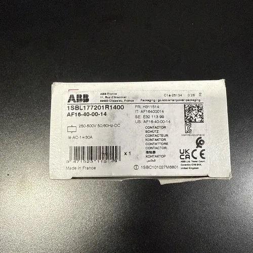 ABB AF16-40-00-14 4 Pole Contactor 30A 250-5 Intl 2