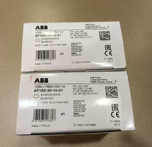 ABB AF16Z-30-10-21 contactor 1SBL176001R2110 24-60VAC 20-60VDC 3