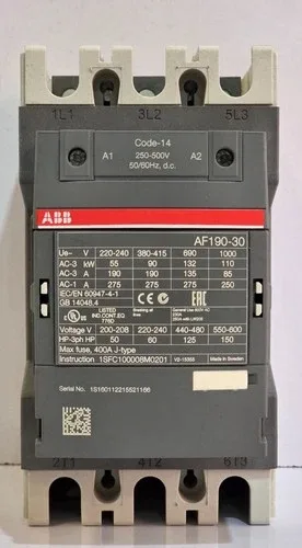 ABB AF190-30-00-14 Contactor Uc = 250-500V 1SF487002R1400 MADE IN SWEDEN 4