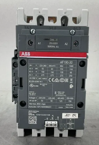 ABB AF190-30-11-34 CONTACTOR 3PH 150HP 3P 250-500V COIL FLAWED