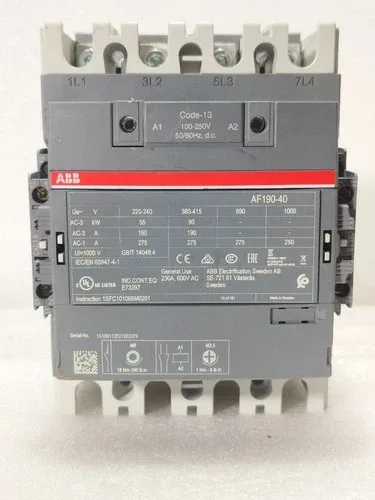 ABB AF190-40 4-POLE CONTACTUR 100-250V AC/DC 55KW 230A 600V AC