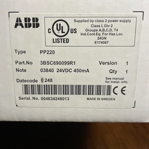 ABB PP220 3BSC690099R1 Process Panel 220 HMI Display Control 2