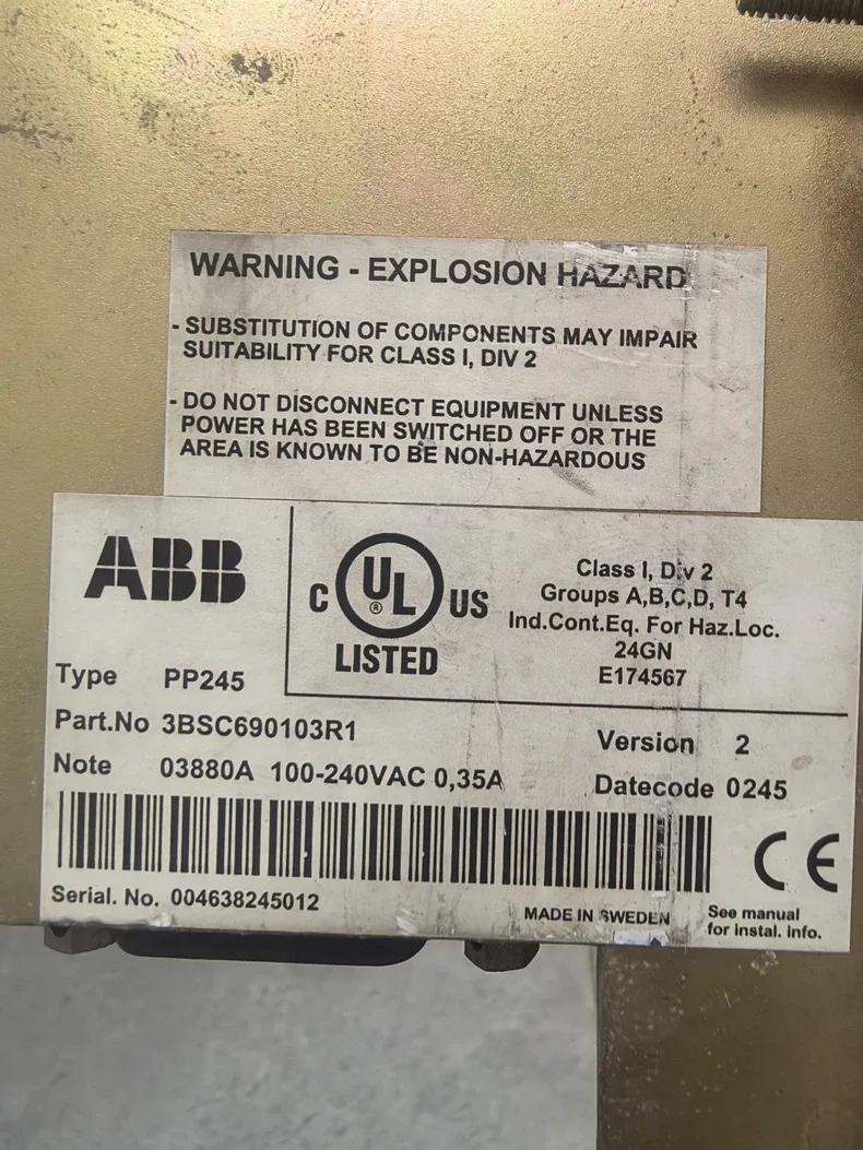 ABB PP245 3BSC690103R1 Touch Screen Panel lw 3