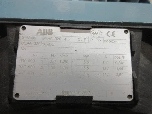 ABB 3GAA132023-ADC-ELECTRIC MOTOR M3AA132S 4 3GAA132023ADC 2