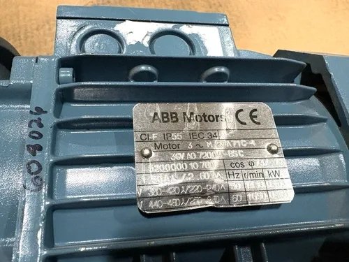 ABB 3GVA072004-BSC M2VA71C-4 65kW Electric Motor 240/480V 1690RPM 2