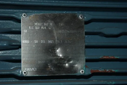 ABB 7.5kW 400DV Electric Motor M3BP 160 M B35 1473 RPM 15.7A M3BP160MB35 4