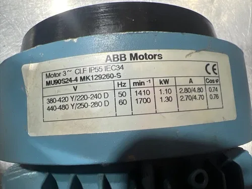 ABB MU90S24-4 MK129260-S Motor Surplus Item ID 3 2