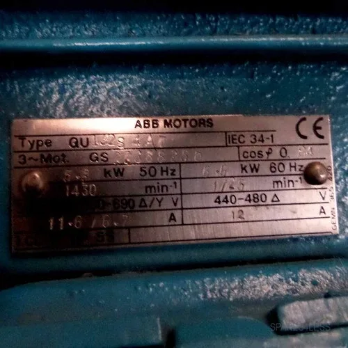 ABB Motor QU162S4AT 5.5kW 50Hz / 1430rpm NOV 2