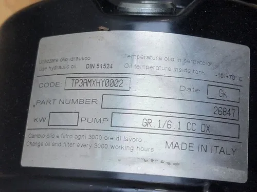 ABB AC Motor with Hydraulic Pump M2VA80B-4 TP3AMXHY0002 26847 GR.1/6.1 CC DX 3
