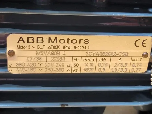 ABB AC Motor with Hydraulic Pump M2VA80B-4 TP3AMXHY0002 26847 GR.1/6.1 CC DX 4