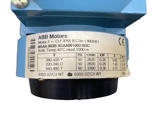 ABB MOTOR M300 MOTOR 3 M3AA 063B 3GAA061002-BSC 4