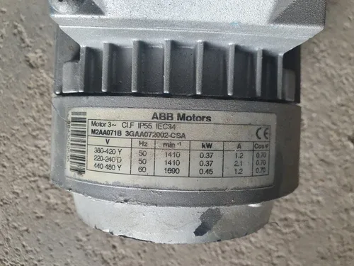ABB M2AA071B 3GAA072002-CSA Gear Motor Three Phase Motor 0.37kW 1410rpm Siti 2