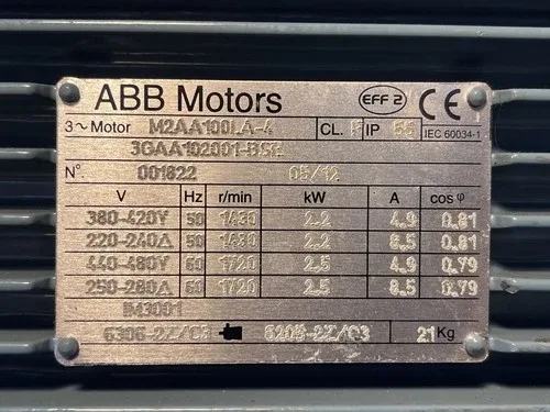 ABB MOTORS M2AA100LA-4 3GAA102001-BSE 3