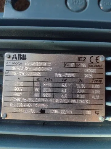 ABB Vertical flange AC motor M3AA112MB2 4KW - 3GAA111320-2 2