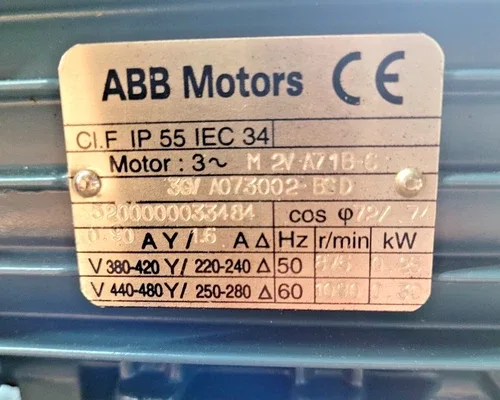 ABB Motor M 2V A7 1B-6 2