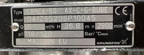 ABB Grundfos CRNE4-60 AX-C-G-BUBE Centrifugal Pump Motor Surplus 2
