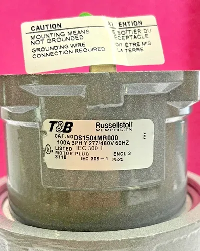 ABB DS1504MR000 RusselStoll MaxGard Male Inlet Motor Plug 100A 3PH 4
