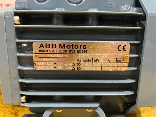 ABB H2VA80A-4 1680RPM 280Y/480V Gear Motor with Gear Reducer 2